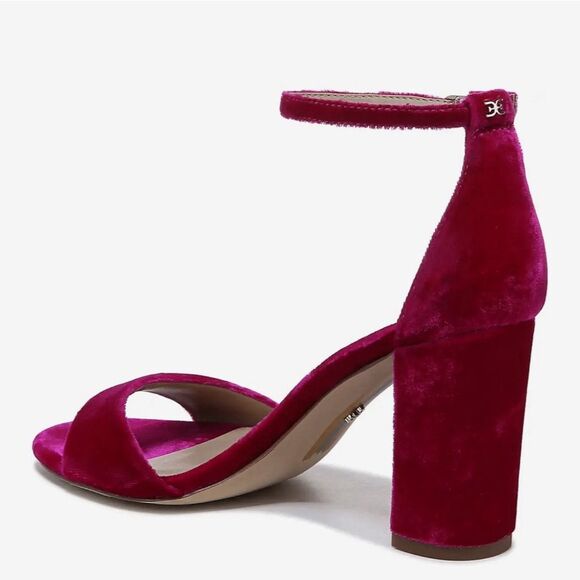 Sam Edelman Women's Velvet  Slingback Raspberry, Size 10 New in Box - Picture 4 of 17